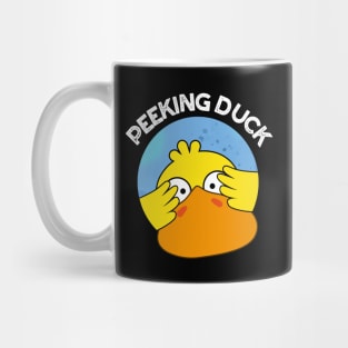 Peeking Duck Funny Animal Chinese Dish Pun Mug